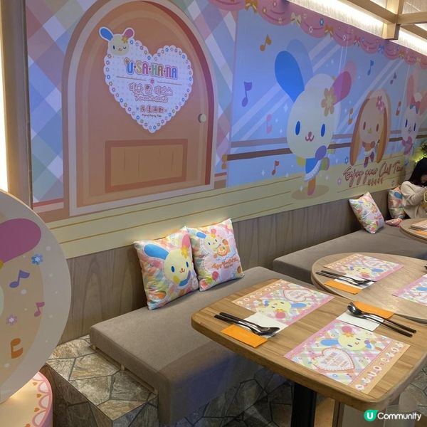 🩷全港首個Sanrio Usahana🌸期間限定主題餐廳🌈登陸又一城 x Terrace in seaside🥳超可愛