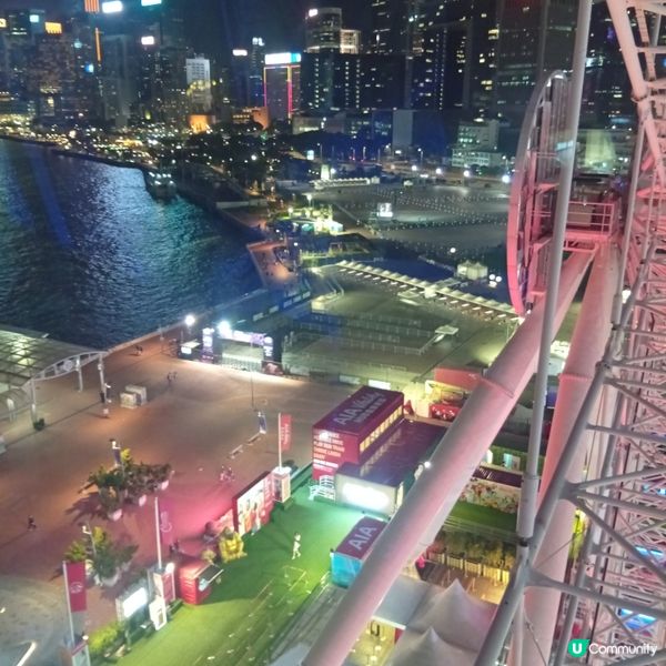 今晚坐摩天輪🎡！觀賞維港夜景，真係靚到爆！🤩