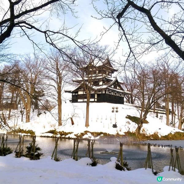 高田城冬日雪景❄️！冰上城堡🏰超靚！