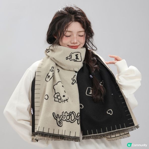 1.  暖笠笠🧣！成人圍巾卡通精品大放送！