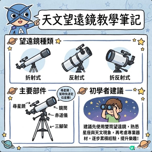 【天文仁的科普教室 7】天文望遠鏡教學筆記