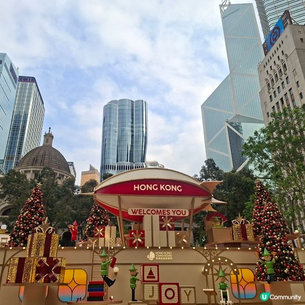 ✨2025除夕好去處分享💕中環皇后像廣場花園冬日小鎮💯