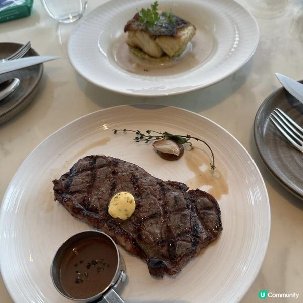😍尖沙咀高質海景扒房🌊必食🩷香煎鱸魚配薯蓉及龍蝦湯