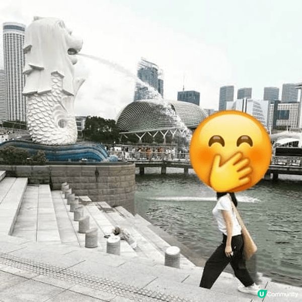 我今次跟家人前往新加坡旅行，在這個角度拍攝魚尾獅真的十分有趣...