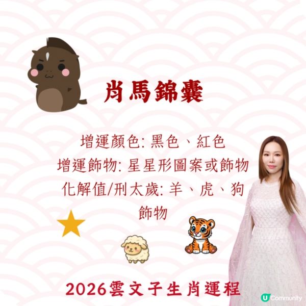 雲文子2026｜12生肖開運顏色/飾物攻略🌟教你4生肖犯太歲化解配飾❗