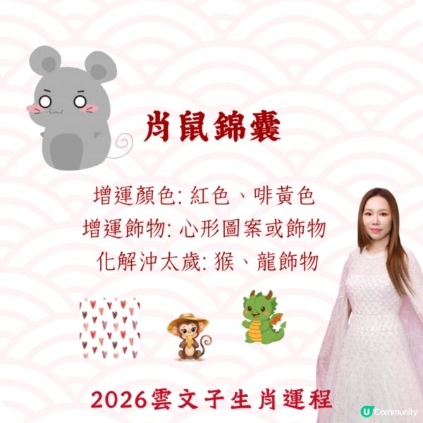 雲文子2026｜12生肖開運顏色/飾物攻略🌟教你4生肖犯太歲化解配飾❗