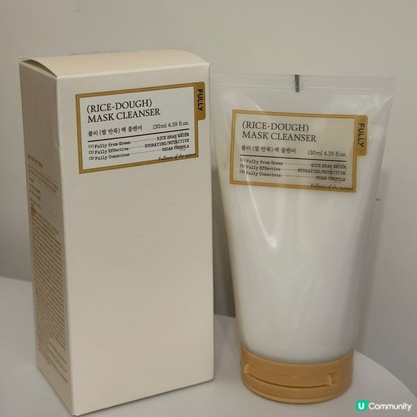 最近就俾我發現到韓國熱銷既FULLY米糊水嫩清潔面膜😍，真係...