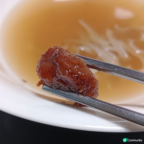 雪碧話梅炆排骨配紅菜頭蠔菇湯麵