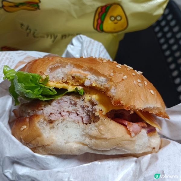 煙肉漢堡