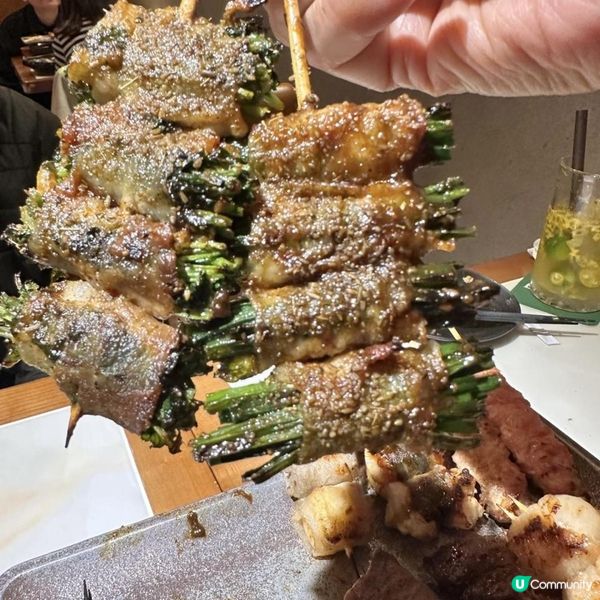 人氣爆燈串燒店🍡🍢有驚喜😍豚肉日本蘋果卷🍎