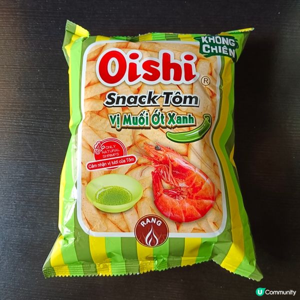 Oishi蝦條（紅色/綠色）