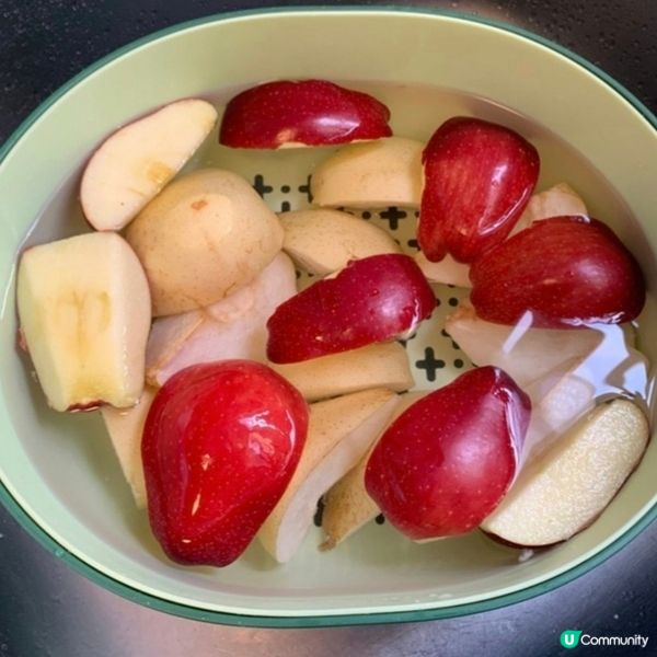 雪梨蘋果桔餅湯—治乾咳
