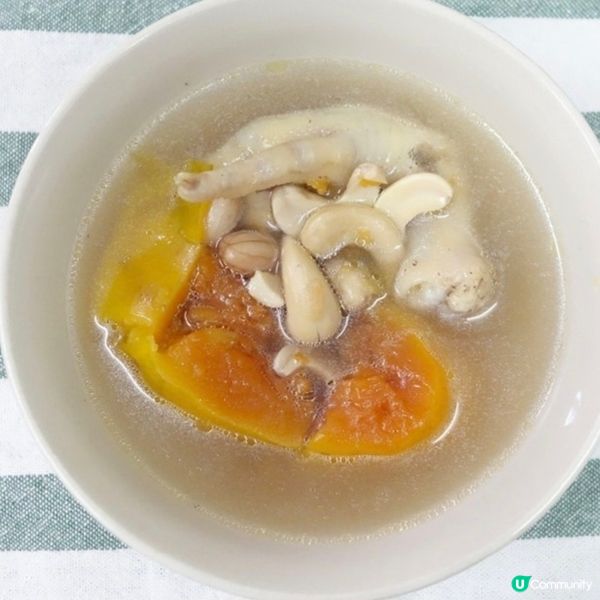 補腎：木瓜花生雞腳湯