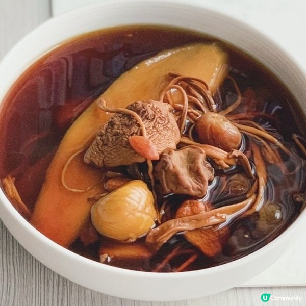 補腎：姬松茸蟲草花栗子湯