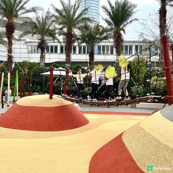 奧運站新公園🎮！38米繩網挑戰！🚀