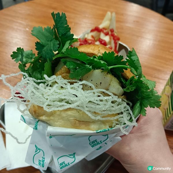 芫茜醬半熟帶子漢堡