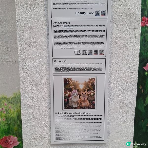 終於親身見到--油麻地巨型貓咪壁畫