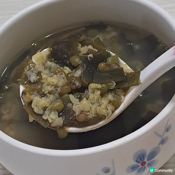 自煮消暑清熱的海帶綠豆沙👩‍🍳🥣