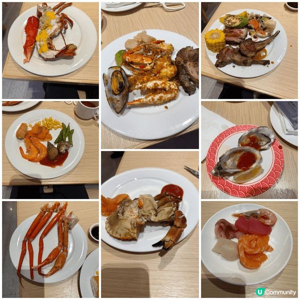 自助餐環境寬敞，食物種類多，有龍蝦，不同海鮮，和名牌雪糕。出...