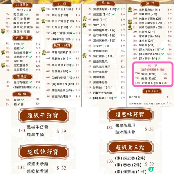 ［食香港］激抵 點心$2起 茶位$1 養生特飲 任飲 銀杏館