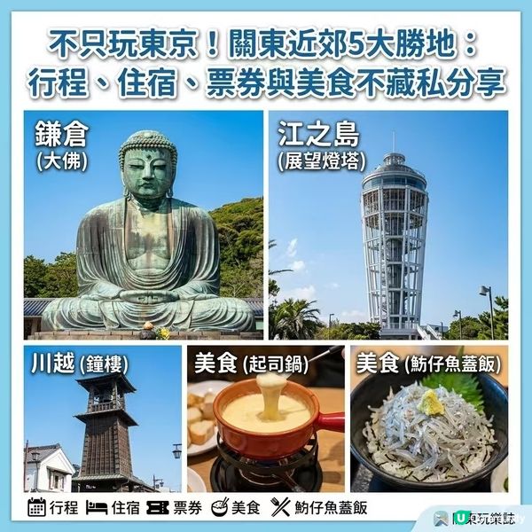 不只玩東京！關東近郊5大勝地：行程、住宿、票券與美食不藏私分