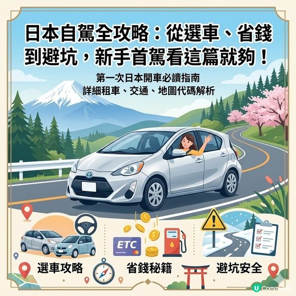 日本自駕全攻略：從選車、省錢到避坑，新手首駕看這篇就夠！
