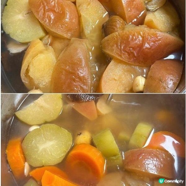 蘋果合掌瓜栗子湯 

