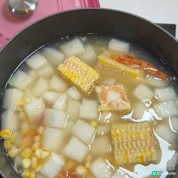 冬瓜粟米肉粒湯 滾湯清熱利水 20分鐘即成｜

