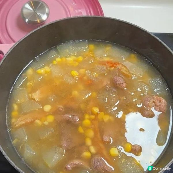 冬瓜粟米肉粒湯 滾湯清熱利水 20分鐘即成｜

