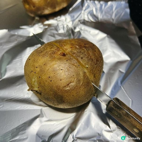 氣炸鍋製忌廉芝士焗薯 

