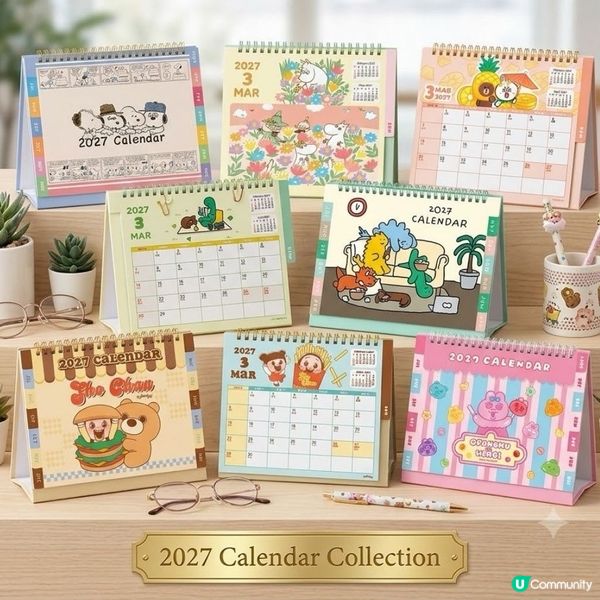 ✨ 搶先入手 2027 年港版卡通月曆