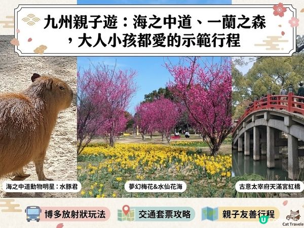九州親子遊：海之中道、一蘭之森，大人小孩都愛的示範行程 上