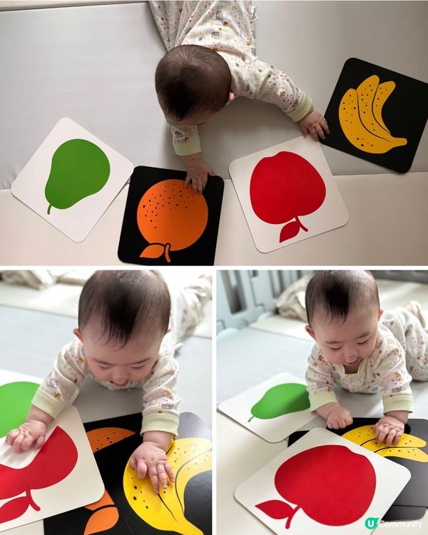 寶寶視覺刺激！水果卡🍎🍐🍊🍌