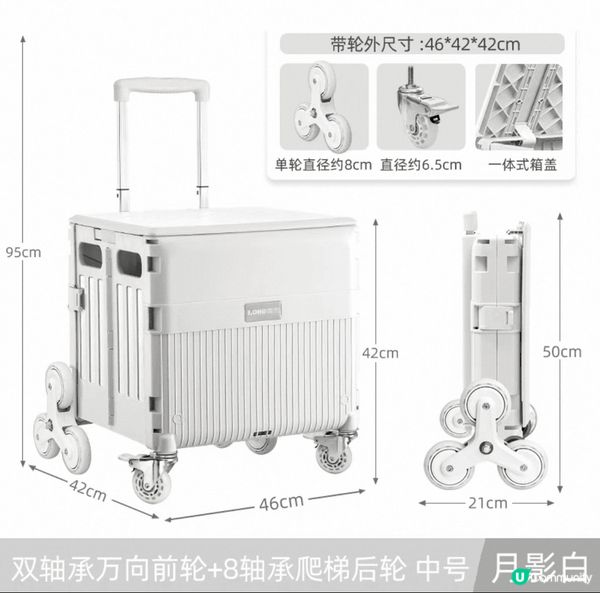 超好用買餸神器！白色摺疊車🛒