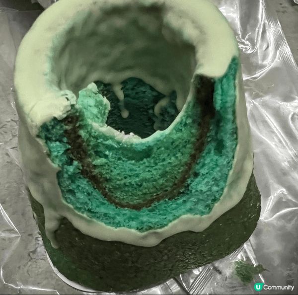 薄荷粉必食！喺日本買嘅富士山形蛋糕，超級重薄荷味，上邊仲有一...