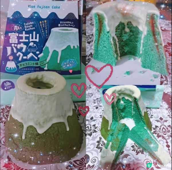 薄荷粉必食！喺日本買嘅富士山形蛋糕，超級重薄荷味，上邊仲有一...