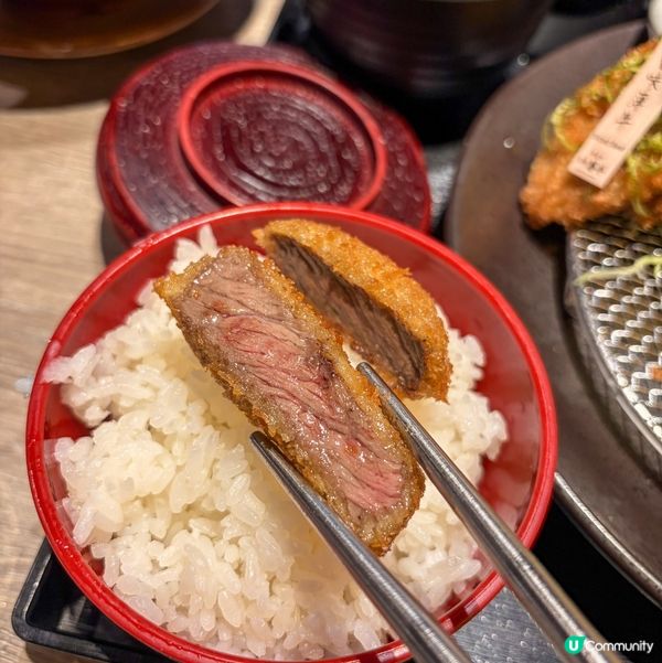 呢晚好想食吉列牛就去咗京都勝牛 Airside分店🐮佢哋除咗...