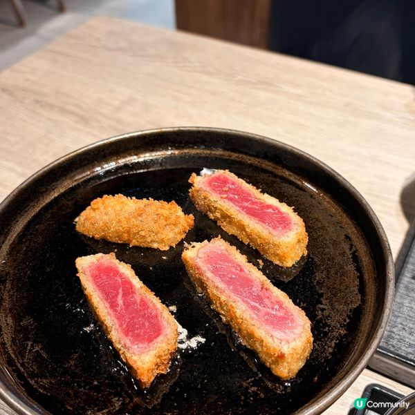 呢晚好想食吉列牛就去咗京都勝牛 Airside分店🐮佢哋除咗...