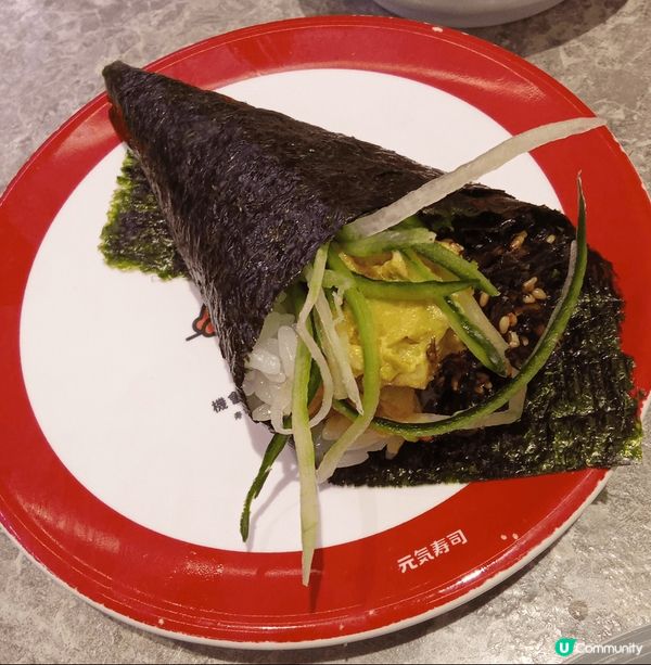 元氣壽司也有不錯的清新選擇~無肉之選。 最近吃了太多肉，所以...