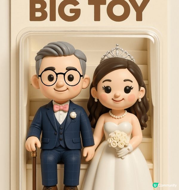 呢張係靚到爆嘅結婚相變AI公仔，真係好鬼QQ