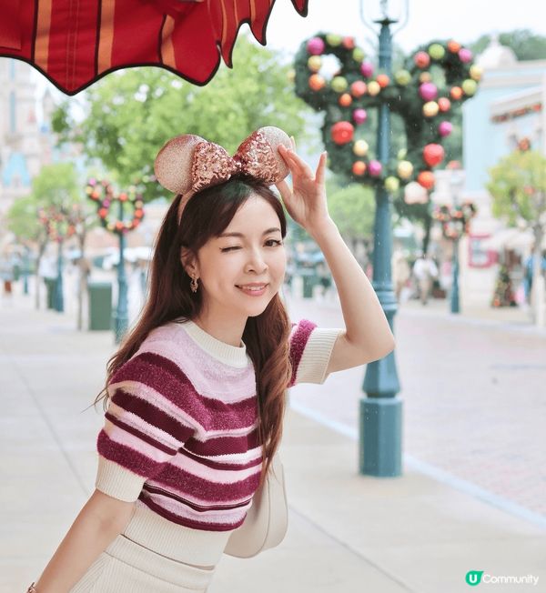 在香港迪士尼感受聖誕節氣氛,每個角落都拍到美照