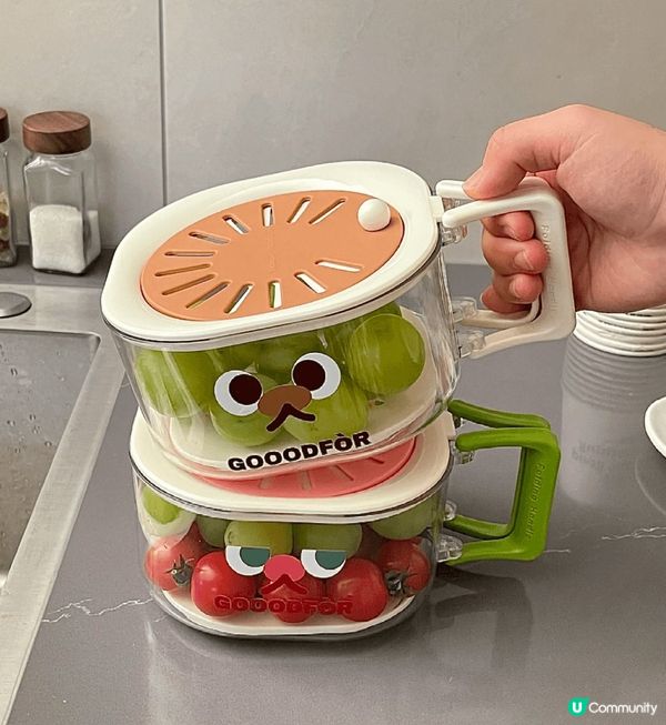 我嘅洗水果專用瀝水籃超可愛，洗個小番茄、車厘子、藍莓、提子咩...