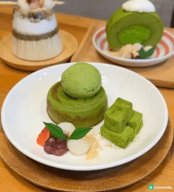 ⭐️日式蕨餅抹茶心太軟伴抹茶雪糕$75