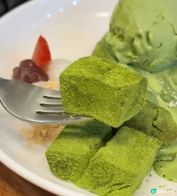 ⭐️日式蕨餅抹茶心太軟伴抹茶雪糕$75