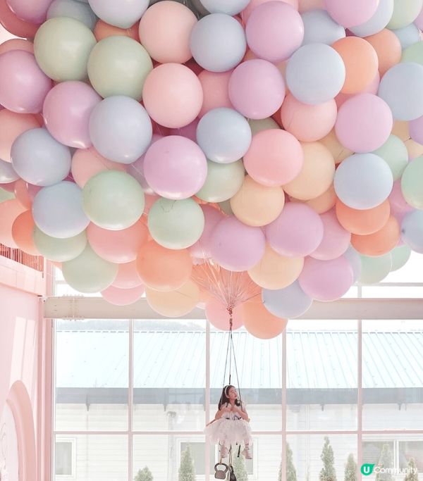 粉色熱氣球咖啡店🎈！打卡影相📸，靚爆朋友圈！