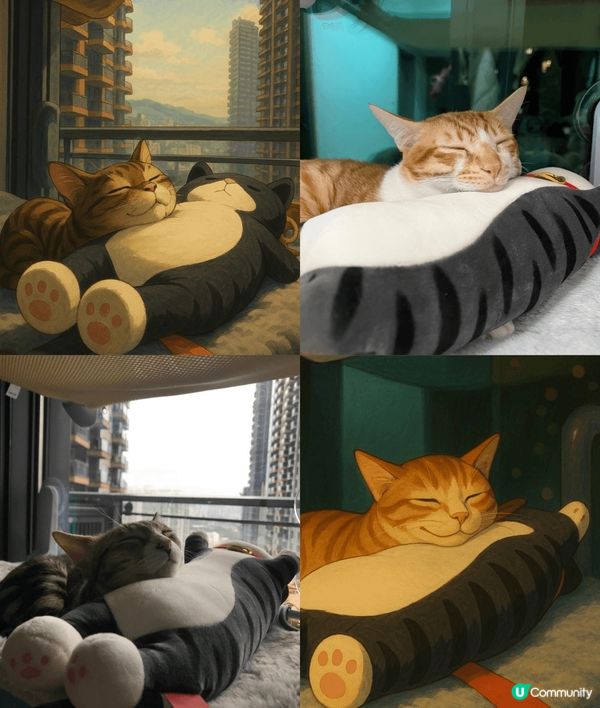 夏日炎炎最好眠，除咗望住貓咪們瞓覺外，仲可以選擇同佢哋一齊瞓...