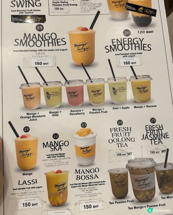 泰國必吃的芒果，走過Siam一帶，看見這甜品店，全是香甜的芒...