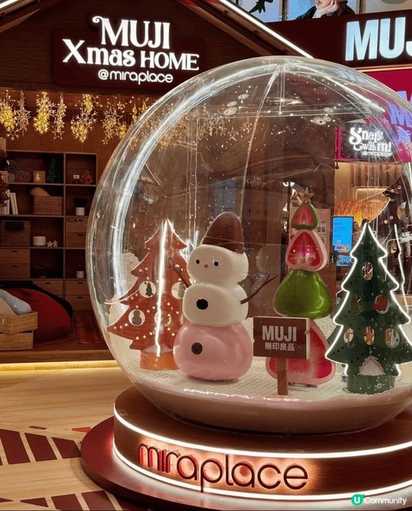 我會介紹大家去尖沙咀美麗華，好有氣氛，小白熊，聖誕水晶球，紅...