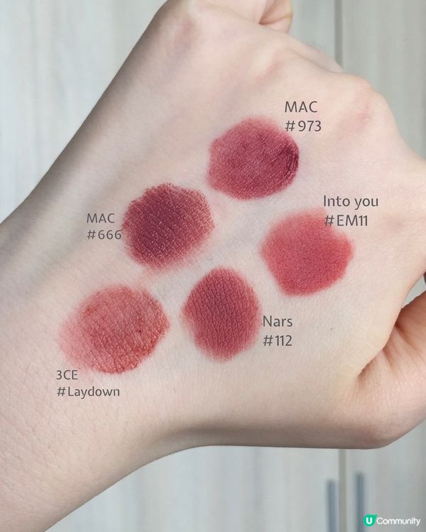 低飽和灰粉唇膏試色！薄塗超仙😍💄