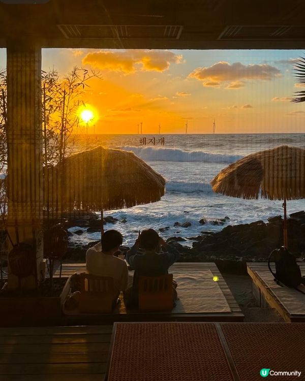 ## 濟州島落日咖啡☕️🌅  
## 人生必去打卡位📸